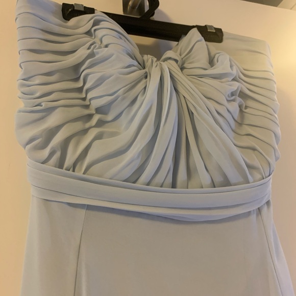 Amsale Icy Blue Bridesmaid Dress - Picture 2 of 8